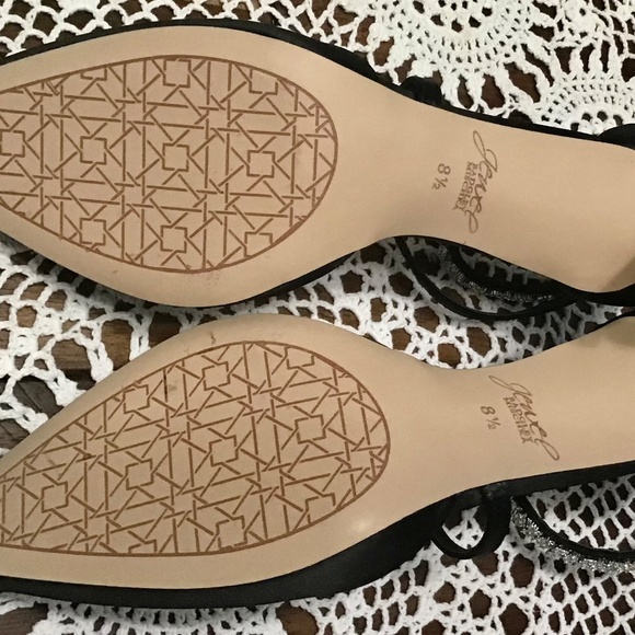 Jewel Badgley Mischka Alaia Pointed-Toe Kitten Heel~Black~Size 8.5 - Picture 13 of 16